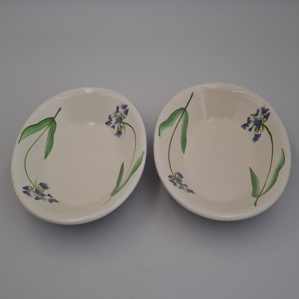 Springmaid Royale Lily of the Nile Ceramic Bathroom Soap Dish Set Of 2 Purple - Picture 3 of 8